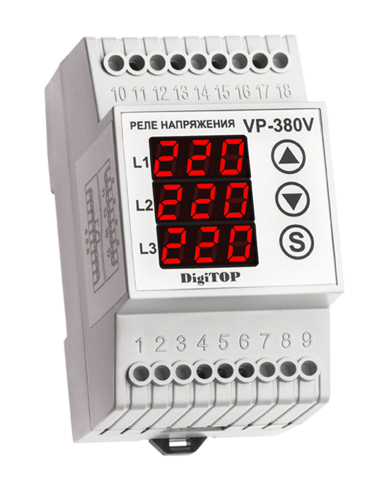 Реле напряжения DigiTOP VP-380V трехфазное