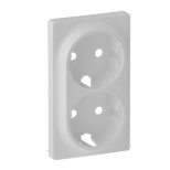 Лицевая панель Legrand Valena Life для двойных розеток 2К+З, белая 754950