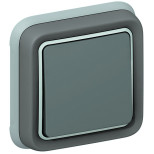 Переключатель одноклавишный Legrand Plexo IP55 в сборе, серый 069811