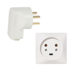 Комплект Legrand розетка 20А+вилка 2К+З со шторками, слоновая кость