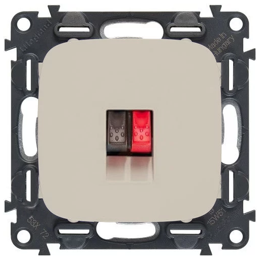 Розетка для колонок Legrand Valena Allure одиночная, слоновая кость 753072+755366