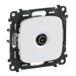 Розетка TV Legrand Valena Allure звезда 1,5 дБ, жемчуг 753051+754769