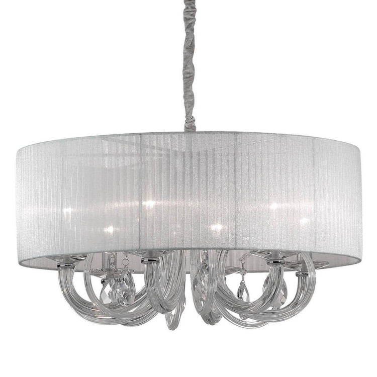 Подвесная люстра Ideal Lux Swan SP6 Bianco 035826 Подвесная люстра Ideal Lux Swan SP6 Bianco 035826