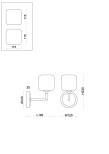 Настенный светильник (бра) Freya FR5373WL-01BS