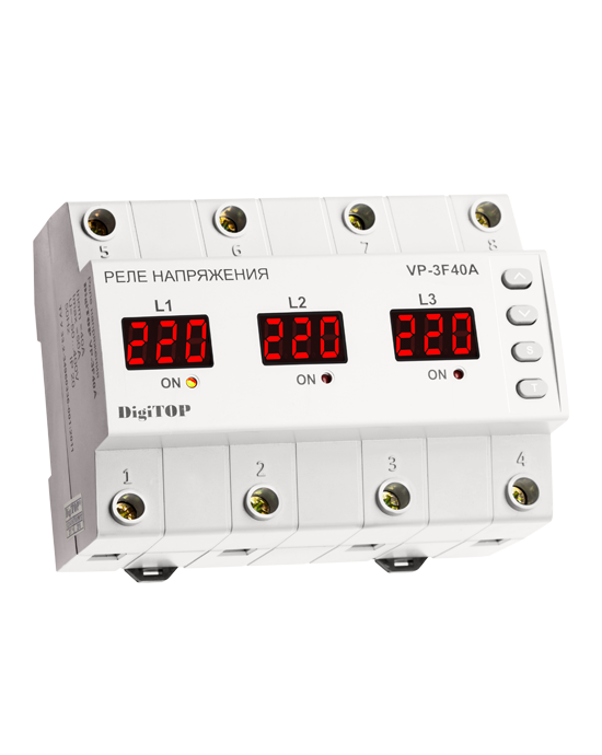 Реле напряжения DigiTOP VP-3F40A трехфазное