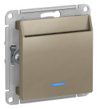 Выключатель для гостиниц Schneider Electric Atlas Design с подсветкой, шампань