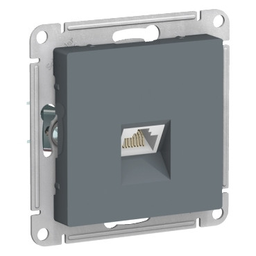 Розетка Schneider Electric Atlas Design RJ-45 кат. 6a, грифель