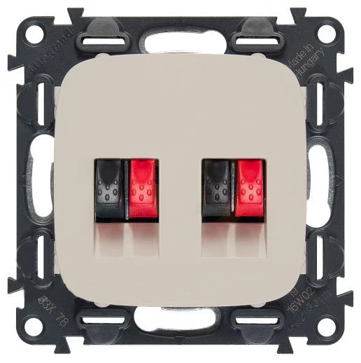 Розетка для колонок Legrand Valena Allure двойная, слоновая кость 753078+755376