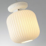 5042/1C PENDANT ODL24 445 белый/белый/металл/стекло/эко.кожа Подвес E27 1*60W JUGI