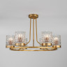 Потолочная люстра со стеклянными плафонами 60127/6 латунь