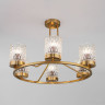 Потолочная люстра со стеклянными плафонами 60127/6 латунь