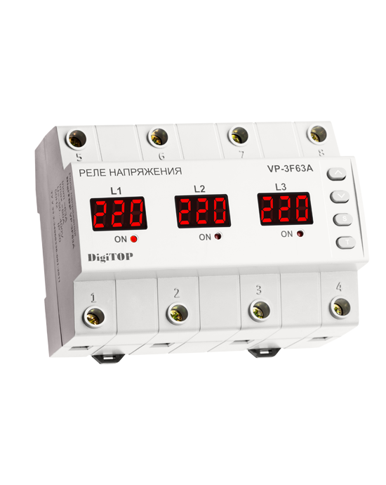 Реле напряжения DigiTOP VP-3F63A трехфазное