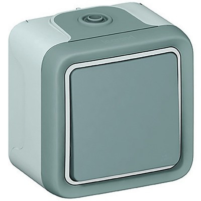 Выключатель кнопочный Legrand Plexo IP55 Н.О. в сборе, серый 069721