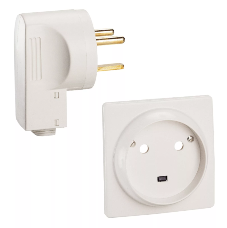 Комплект Legrand розетка 32А+вилка 2К+З со шторками, слоновая кость