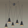 5226/5 LOFTI LN22 000 черный, матовое золото Светильник подвесной E27 5*40W 220V BROOKS