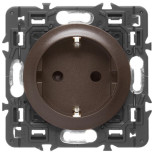 Розетка силовая Legrand Celiane 2K+3 со шторками, на винтах, графит 067161+067931+080251