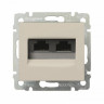 Розетка RJ-45 Legrand Valena Classic UTP 2, на винтах, слоновая кость 774139