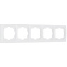 Рамка из поликарбоната на 5 постов Snabb Basic белый W0052001