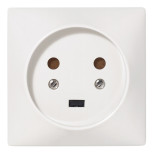 Розетка Legrand 20A 2К+З со шторками, слоновая кость 80x80
