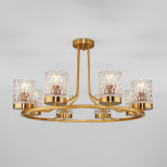 Потолочная люстра со стеклянными плафонами 60127/8 латунь