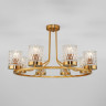 Потолочная люстра со стеклянными плафонами 60127/8 латунь