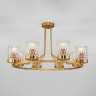 Потолочная люстра со стеклянными плафонами 60127/8 латунь