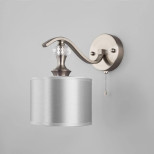 Настенный светильник с тканевым абажуром 60070/1 сатин-никель