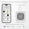 Умный сенсорный выключатель двухклавишный серебряный W4523006