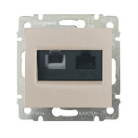 Розетка RJ-11+RJ-45 Legrand Valena Classic слоновая кость 774180
