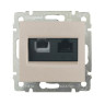 Розетка RJ-11+RJ-45 Legrand Valena Classic слоновая кость 774180