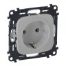 Розетка силовая Legrand Valena Allure 2K+3 на винтах, алюминий 753935