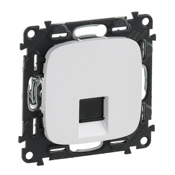 Розетка телефонная Legrand Valena Allure RJ-11, 1 выход, жемчуг 753068+755419