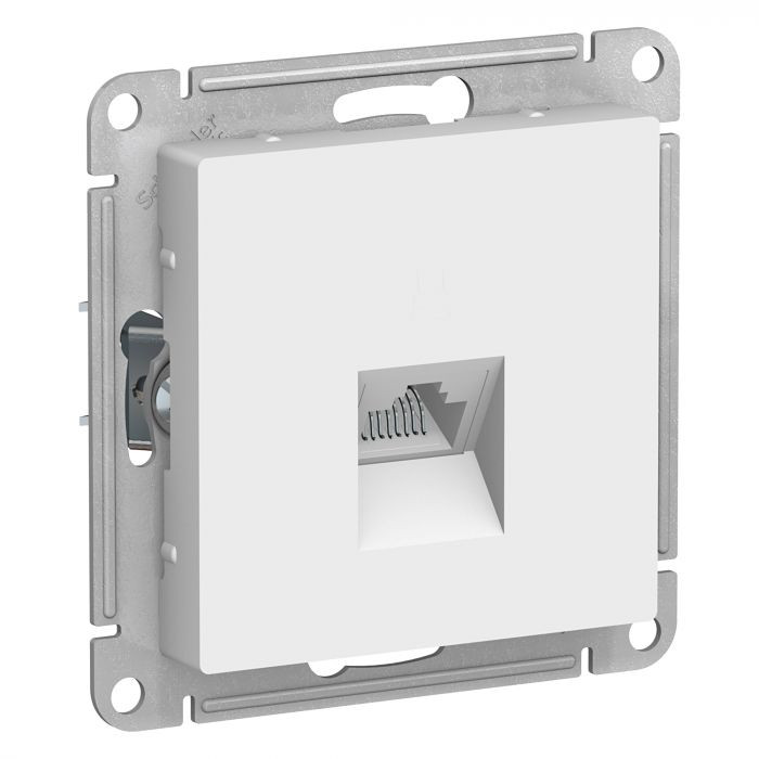 Розетка Schneider Electric Atlas Design RJ-45 кат. 5е, белая