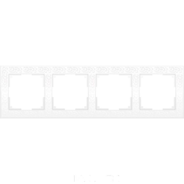 Рамка Werkel Flock на 4 поста белая WL05-Frame-04-white 4690389046735