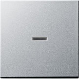 Лицевая панель Gira System 55 выключателя одноклавишного с подсветкой алюминий 029026