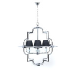 Подвесная люстра Lumina Deco Baltimore LDP 8020-4 CHR+BK Подвесная люстра Lumina Deco Baltimore LDP 8020-4 CHR+BK