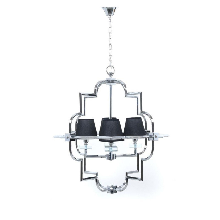 Подвесная люстра Lumina Deco Baltimore LDP 8020-4 CHR+BK Подвесная люстра Lumina Deco Baltimore LDP 8020-4 CHR+BK