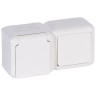 Выключатель+розетка со шторками Legrand Quteo белый IP44 782318
