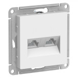 Розетка двойная Schneider Atlas Design RJ-45 кат. 5е, белая