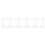 Рамка Werkel Flock на 5 постов белая WL05-Frame-05-white 4690389059391