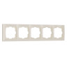 Рамка из поликарбоната на 5 постов Snabb Basic слоновая кость W0052003