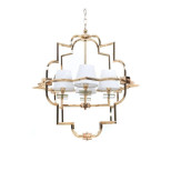 Подвесная люстра Lumina Deco Baltimore LDP 8020-4 GD+WT Подвесная люстра Lumina Deco Baltimore LDP 8020-4 GD+WT