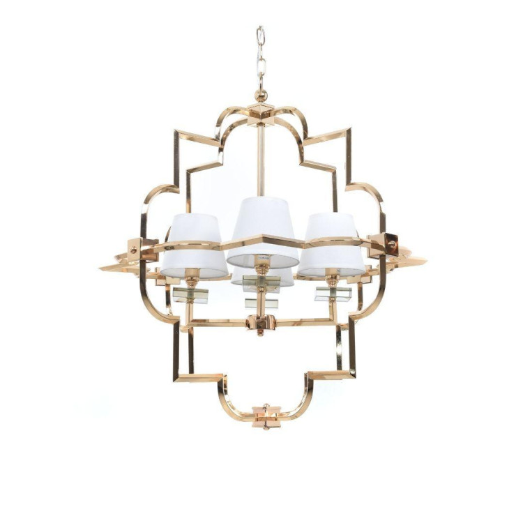 Подвесная люстра Lumina Deco Baltimore LDP 8020-4 GD+WT Подвесная люстра Lumina Deco Baltimore LDP 8020-4 GD+WT