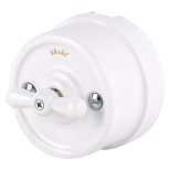 Выключатель на 4 положения двухклавишный белый ретро W5620001