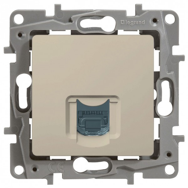 Розетка телефонная Legrand Etika RJ-11, 1 выход, слоновая кость 672340
