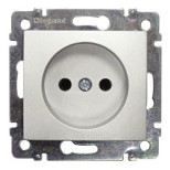 Розетка силовая Legrand Valena Classic 2K на винтах, алюминий 770116