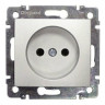 Розетка силовая Legrand Valena Classic 2K на винтах, алюминий 770116