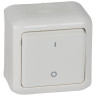 Выключатель одноклавишный Legrand Quteo двухполюсный, белый IP44 782309
