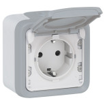 Розетка Legrand Plexo IP55 2К+3 на винтах, в сборе, серая 069733