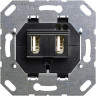 Розетка двойная USB А Gira System 55 для электропитания выходы 235900